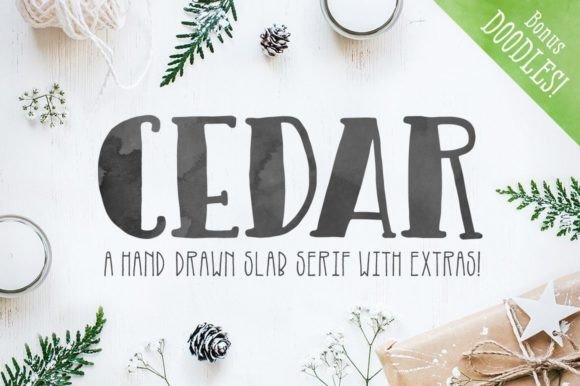 Cedar: A Hand-Drawn Slab Serif Font for Creative Branding