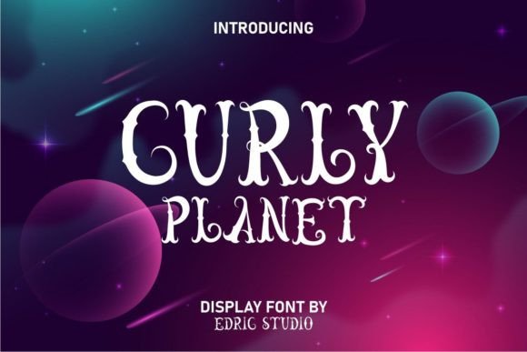 Curly Planet: A Vintage Display Font for Small Business Branding