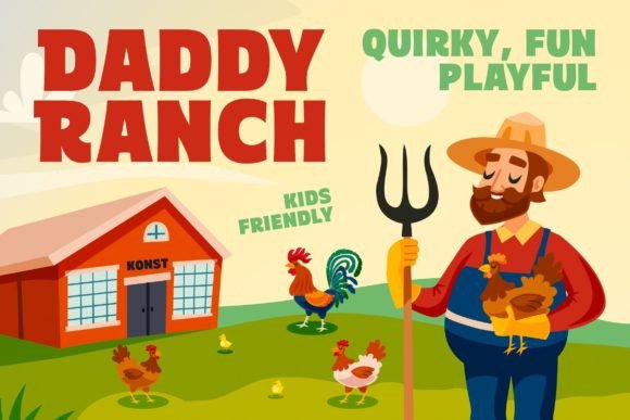 Daddy Ranch Display Font for Joyful Branding