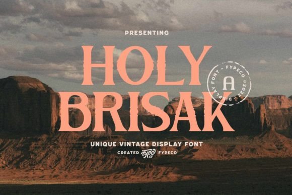 Holy Brisak: The Vintage Serif Display Font for Makers