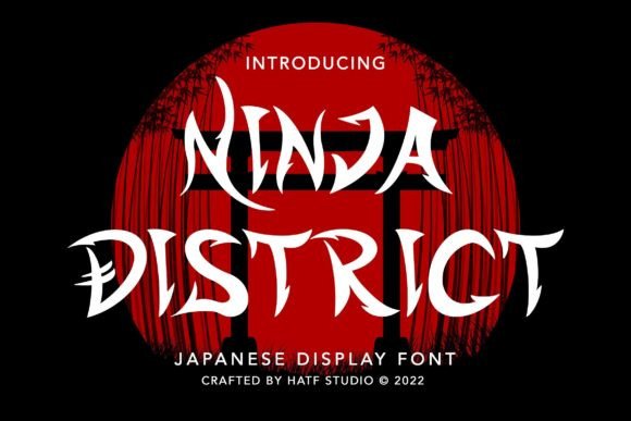 Ninja District – A Display Font with Japanese Charm for Branding