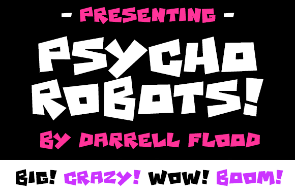 Psycho Robots Font for Playful Web Design