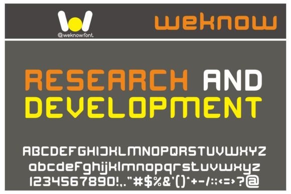 Research and Development Font for Modern Branding
