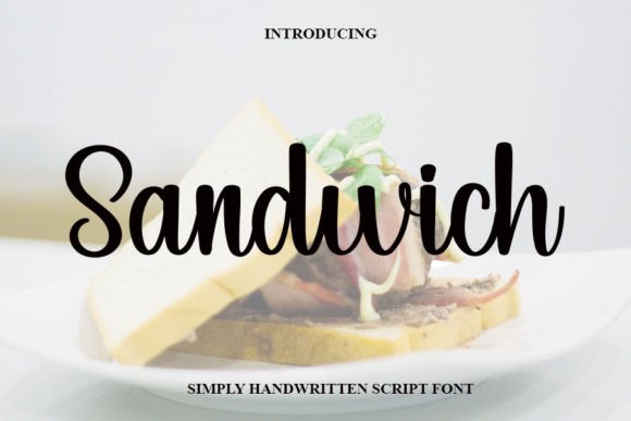Sandwich Font for Handmade Labels and Elegant Design Projects