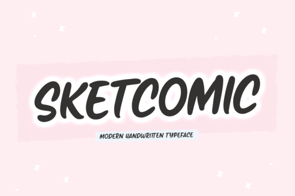Sketcomic: A Brush-Stroke Display Font for Creative Projects