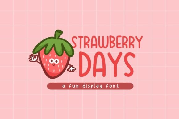 Strawberry Days: A Playful Display Font for Creative Projects