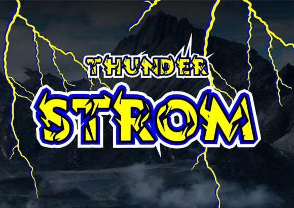 Thunder Strom: A Bold Display Font for Digital Creativity