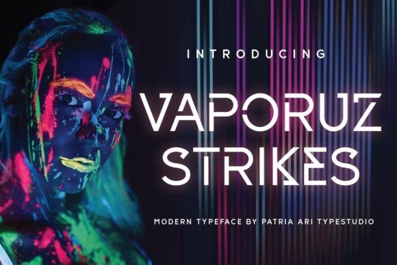 Vaporuz Strikes: A Modern Font for Future-Forward Branding